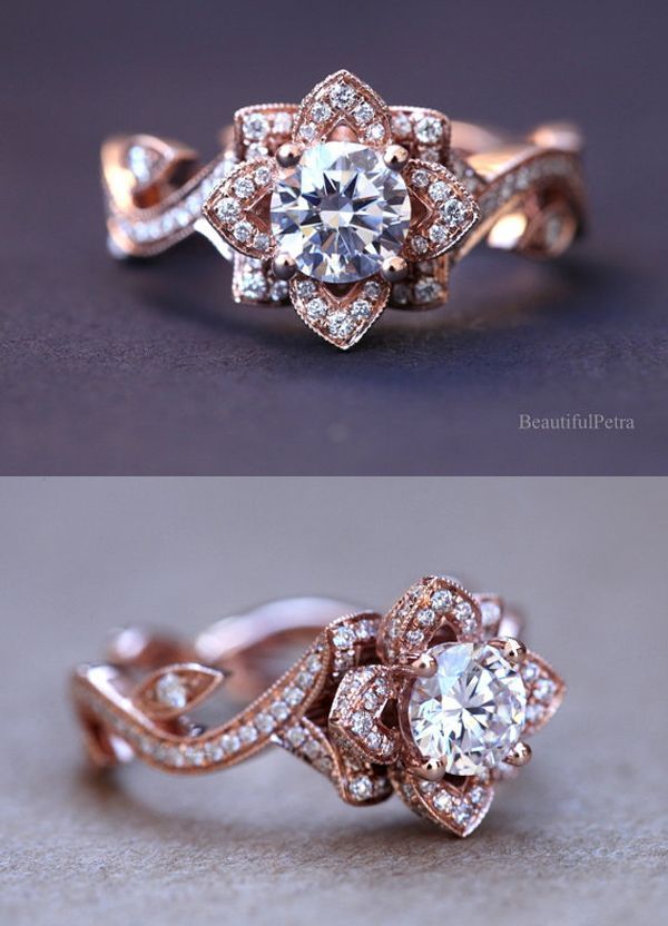 15 Stunning Rose Gold Wedding Engagement Rings that Melt Your Heart | www.tulleandchant…