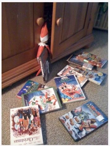 Let Your Elf Get into the Movies -   25 Funny & Easy Elf on the Shelf Ideas!