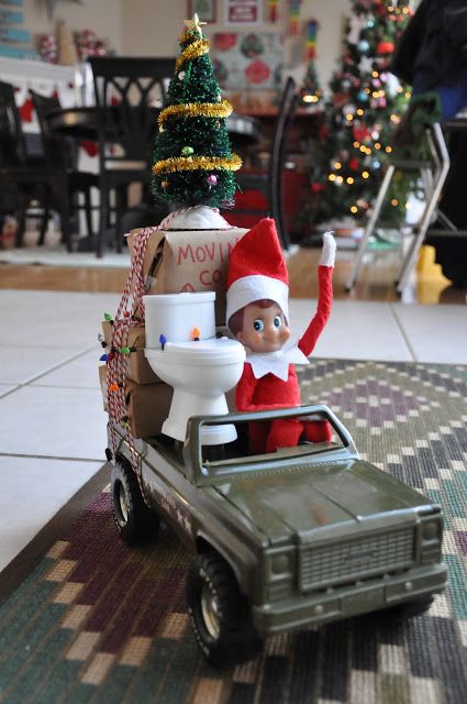 All Packed Up for the Trip Home -   25 Funny & Easy Elf on the Shelf Ideas!