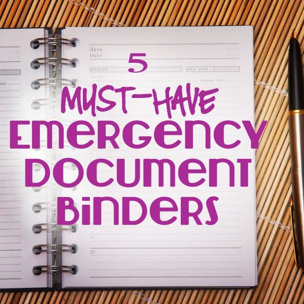 5 Must-Have Emergency Document Binders
