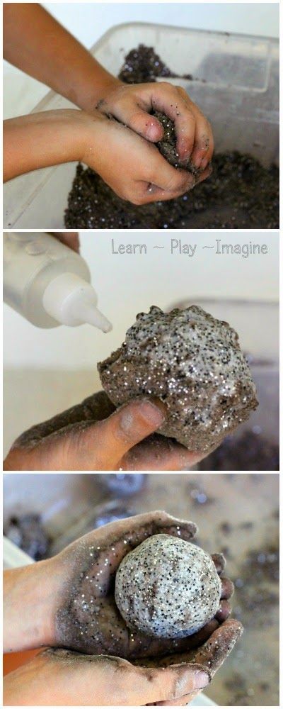 A simple play recipe, making MOON ROCKS.  These kid made rocks are perfect for play and learning, and guess what?  If you add a
