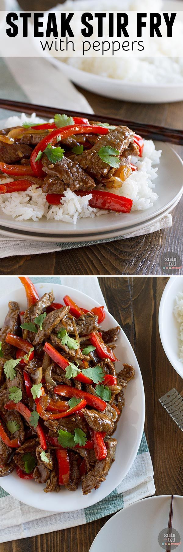 An easy steak stir fry recipe with onions and red peppers. Fresh orange zest makes this stir fry recipe pleasantly different.