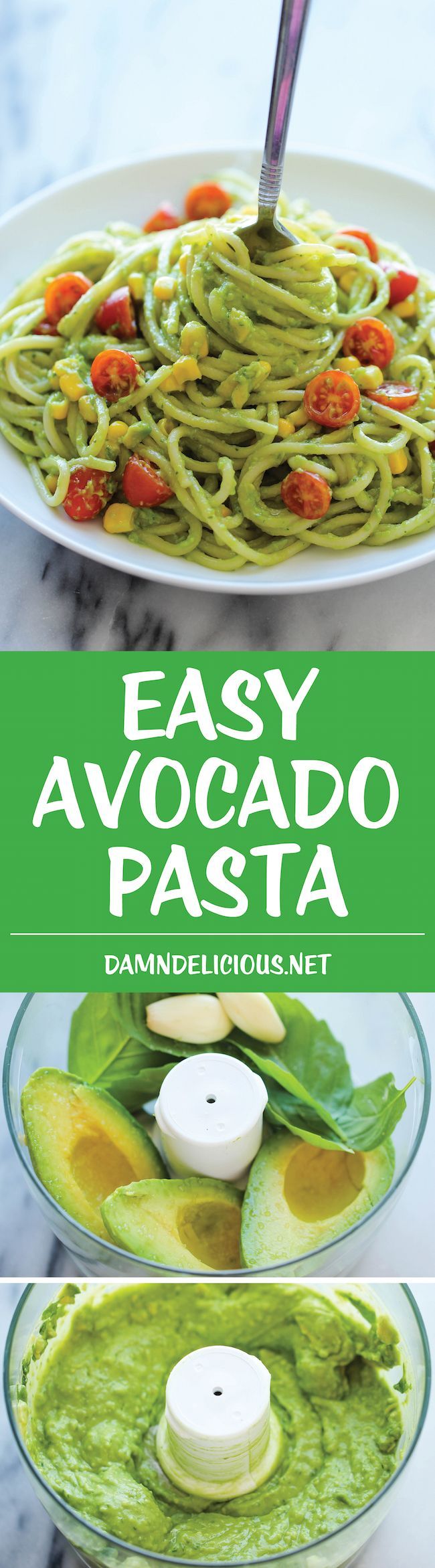 Avocado Pasta – The easiest, most unbelievably creamy avocado pasta. And it’ll be on your dinner table in just 20 min!