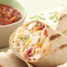 Baja grilled chicken wrap! We just made this and holy cow was it good