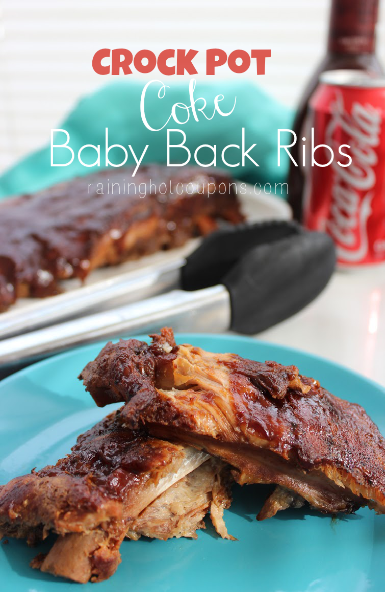Crock Pot Coke Baby Back Ribs! I make something similar using Diet Root Beer! The carbonated soda tenderizes the meat! Using diet