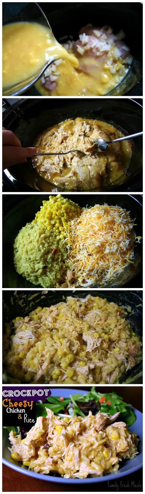 crockpot cheesy chicken rice