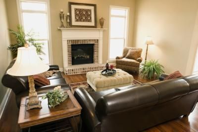 decorating with leather furniture | How to Accessorize a Brown Leather Couch thumbnail