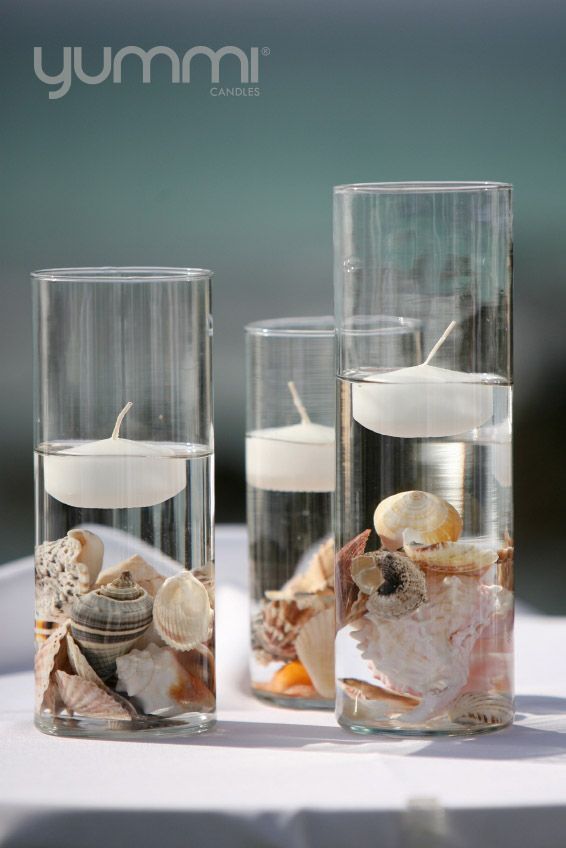 deze kaarsen brengen vooral de strand sfeer naar boven in het strandhuisje, leuk als accessoire.
