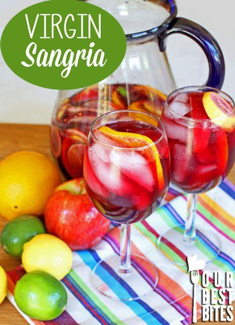easy non-alcoholic sangria..classy and perfect for a summer dinner party!