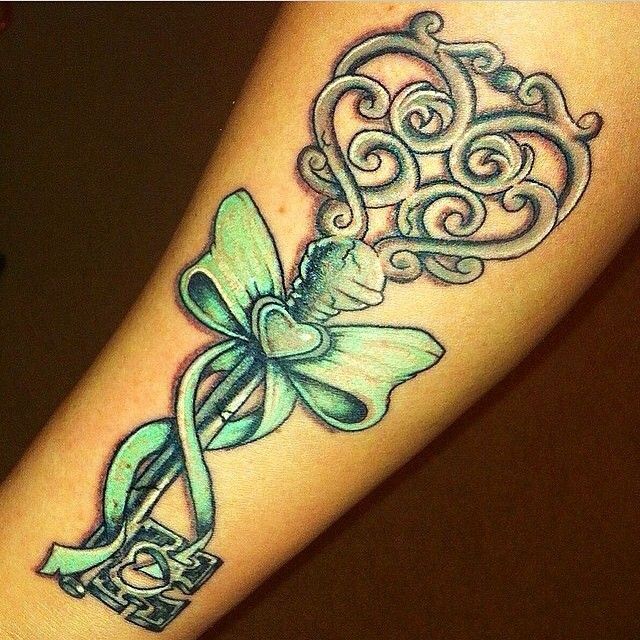 Fairytale Bow Key Tattoo Design -   Tattoos