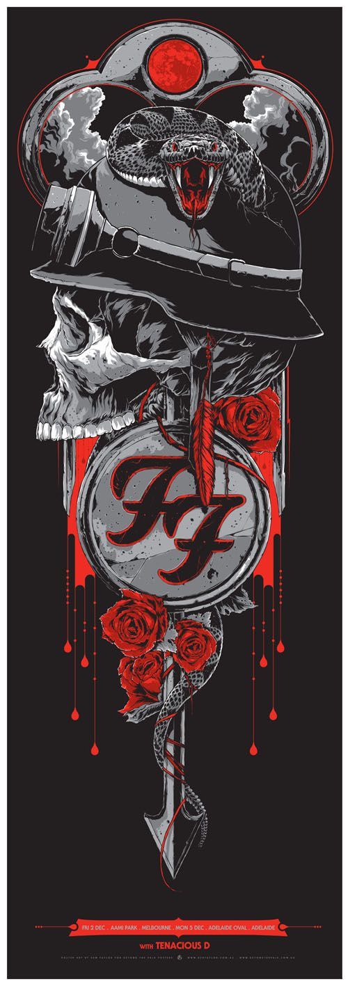 Foo Fighters – gig poster – Ken Taylor
