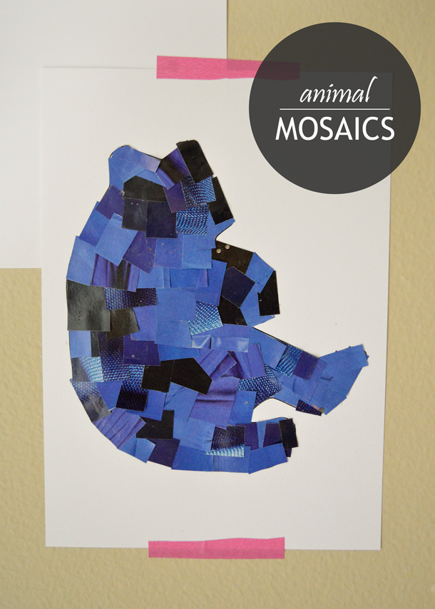 Fun Animal Mosaics – a great way to make art and develop fine motor skills!