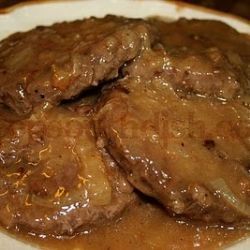 Hamburger Steak with Onion Gravy– I made this with ground venison. It was very good. Great flavor! Made 10-26-13