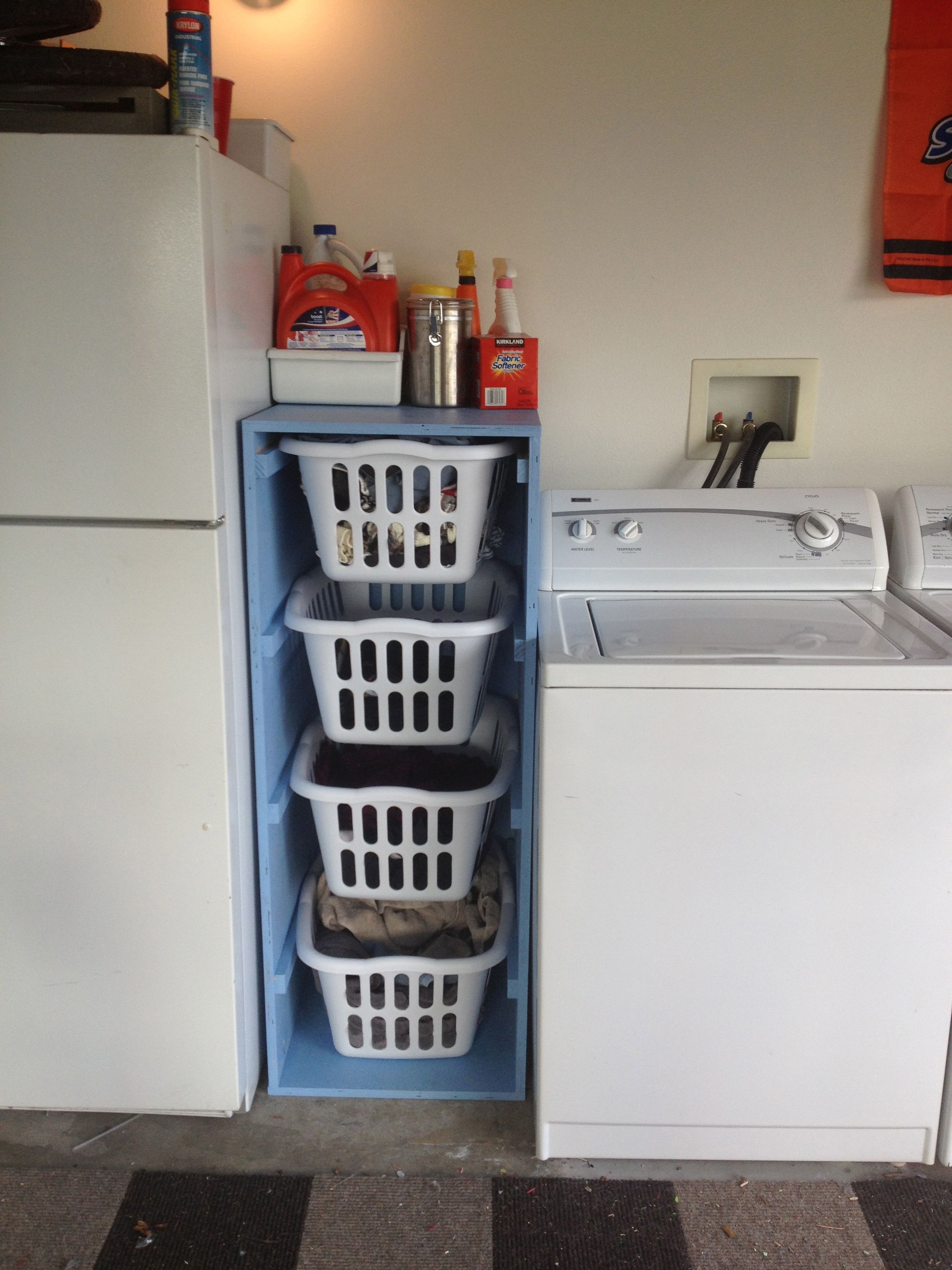 Laundry Sorter | Do It Yourself Home Projects from Ana White…..don’t need the laundry thing but just like the idea overall.