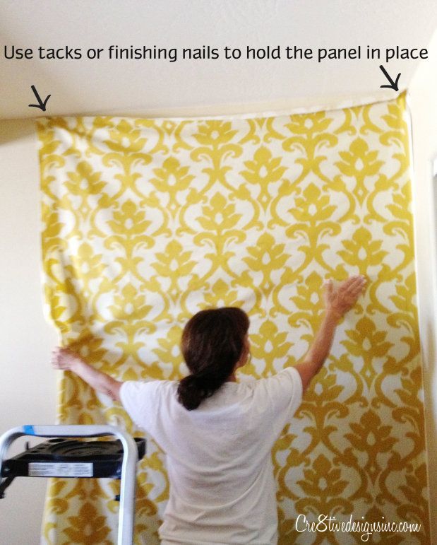 Putting fabric on the wall with starch via Stephanie at Cre8tive Designs, Inc.