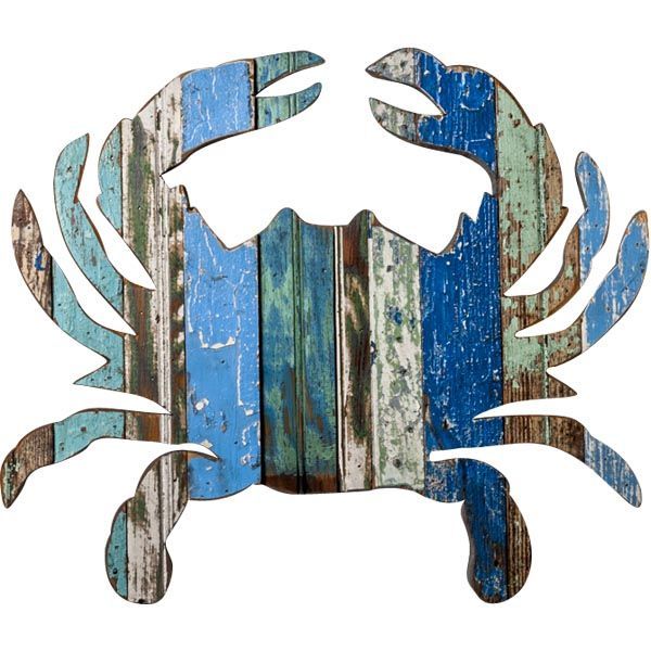 Recycled Crab Wall Art: Beach Decor, Coastal Home Decor, Nautical Decor, Tropical Island Decor & Beach Cottage Furnishings