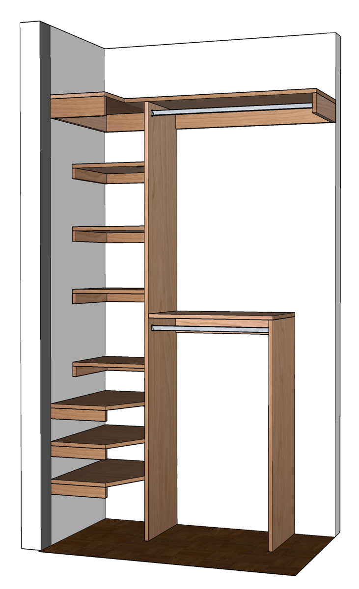 Small Closet Organization | DIY Small Closet Organizer Plans