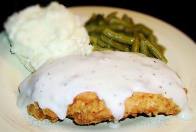 Southern tradition…chicken fried chicken with white gravy!!!!