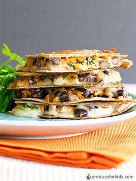 Sweet Potato & Black Bean Quesadillas – The sweet and savory filling in this sweet potato quesadilla makes it the perfect