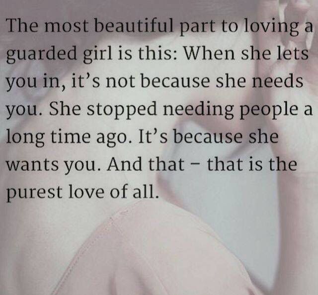 Loving a guarded girl