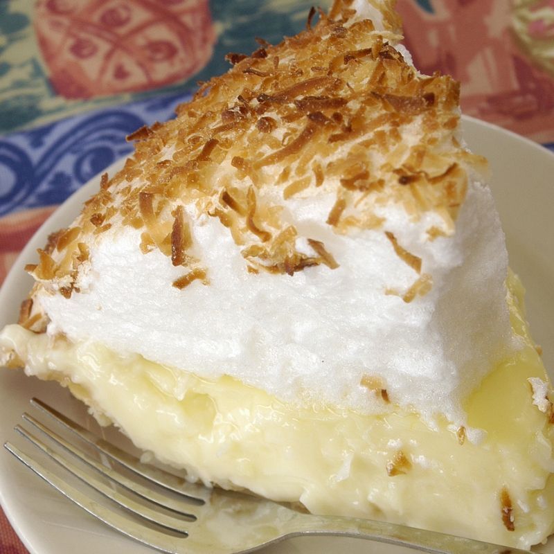 The perfect recipe for old fashioned coconut cream pie with a light and fluffy meringue topping.