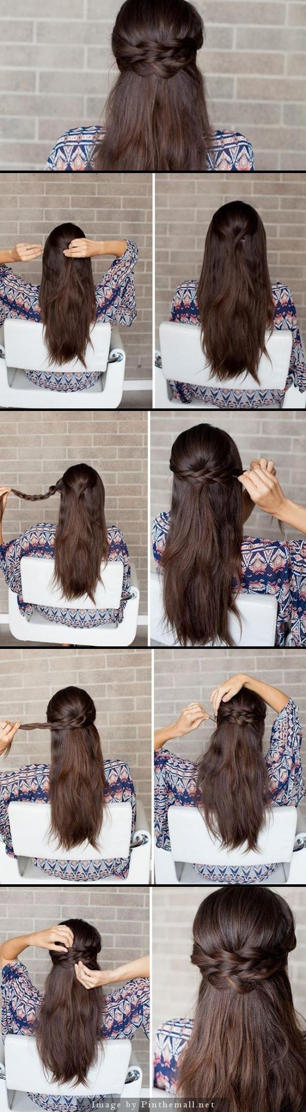 This style can work for any type of hair from short to long and straight to curly!