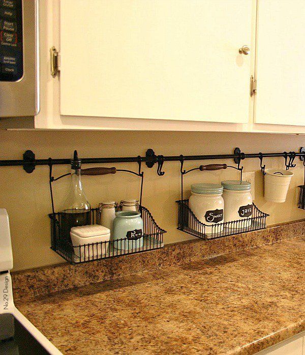 This would be nice for getting things off the counter for more space and easier cleaning!