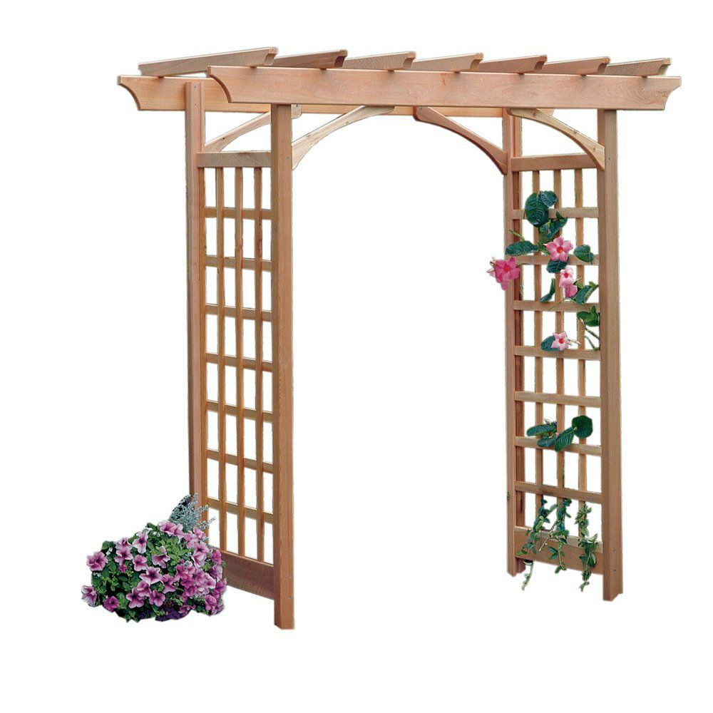A small trellised planter perfect for patios and corner accents.