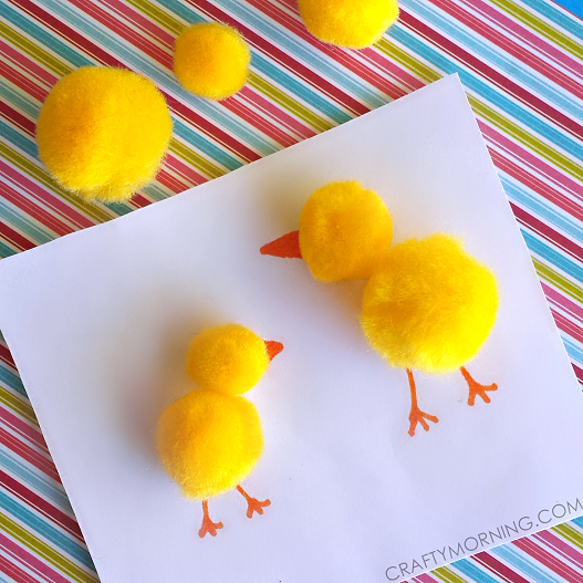 These adorable 3D cards can be found over at Crafty Morning ! -   Simple kids easter craft Ideas