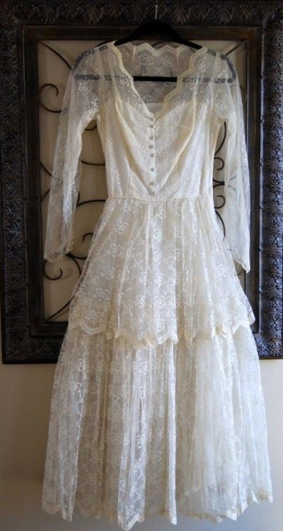 #Vintage #lace #wedding #dress #SocialblissStyle