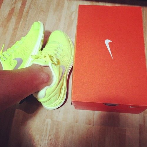 neon nike shoes   These would look great with my LSU stuff.