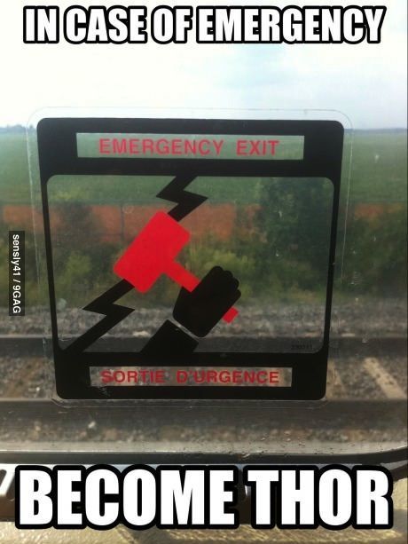 In case of emergency. YES!
