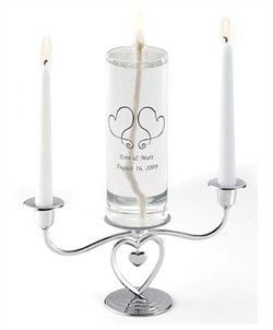 Personalized Eternity Unity Candle & Heart Stand Set < Perfect for annive