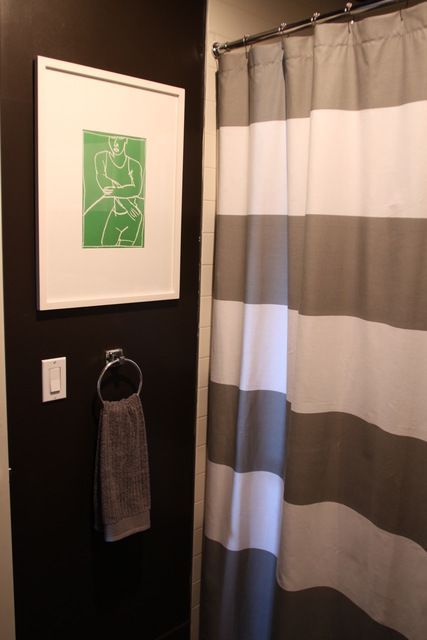 Striped Shower Curtain from West Elm via @Apartment Therapy