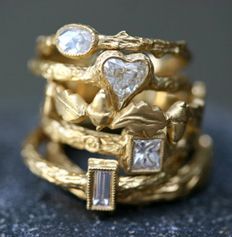 stacked golden rings