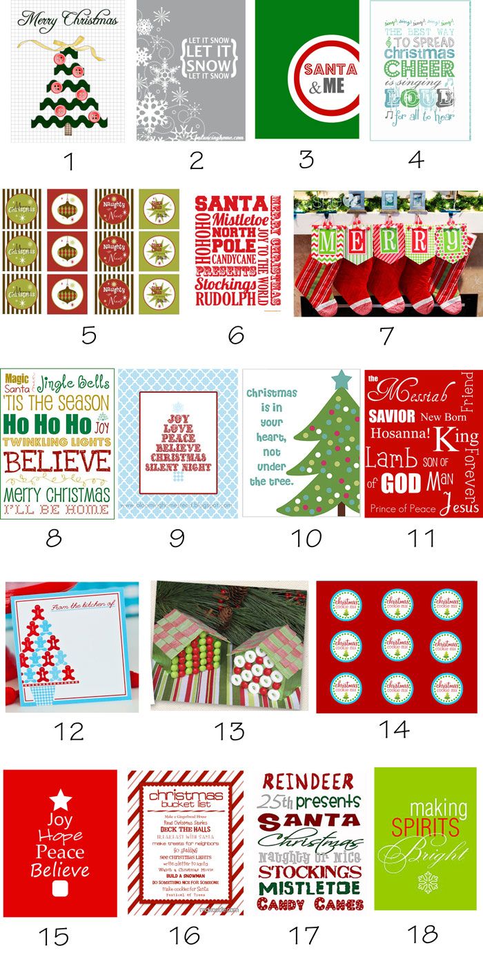 {Holiday Roundup} 53 Free Christmas Printables