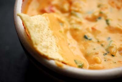 chile con queso using real cheese