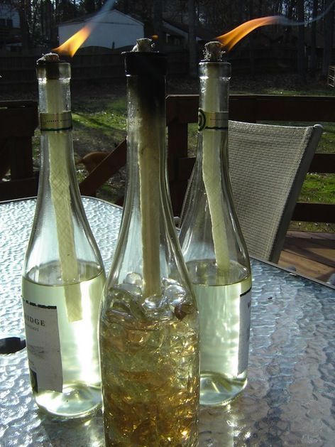citronella wine bottle candles