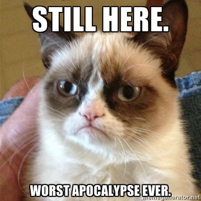 still here. worst apocalypse ever. – Grumpy Cat 1 | Meme Generator