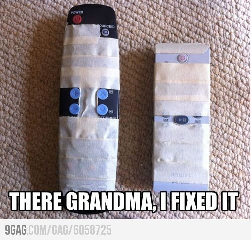 Help your grandma with remote