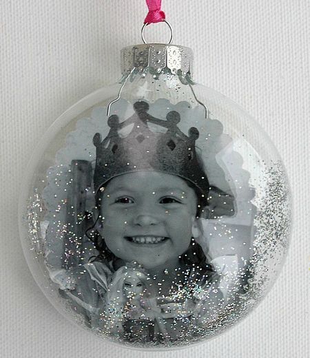 Homemade Photo Christmas Ornaments