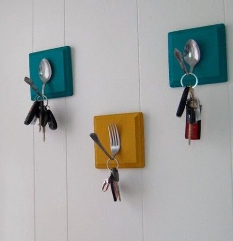 Fun hangers made of spoons and forks