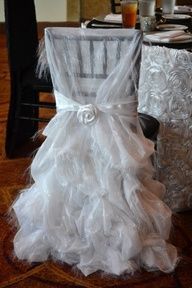 Wedding chair for the bride. Aww!