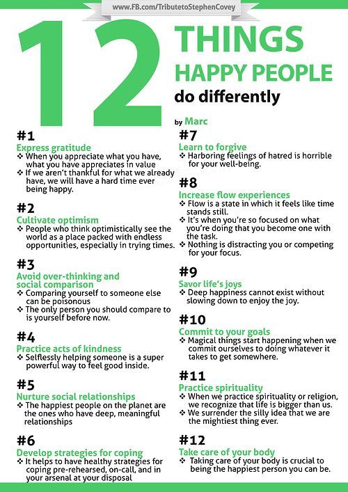 Stephen Covey …12 Things Happy People Do Differently!