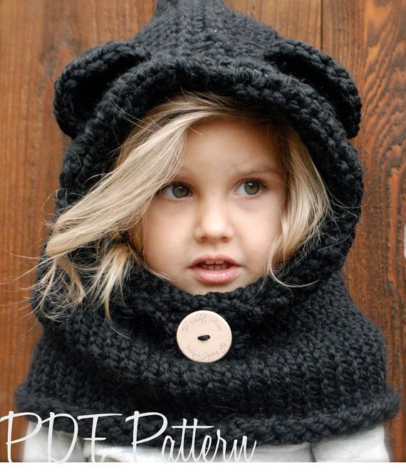 Knitting PATTERN-The Burton Bear Cowl (6/9 month – 12/18 month – Toddler – Child
