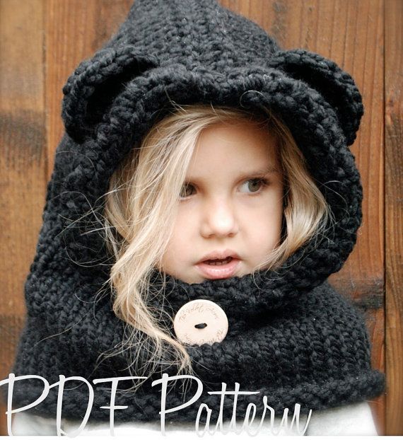 Knitting PATTERN-The Burton Bear Cowl (6/9 month – 12/18 month – Toddler – Child