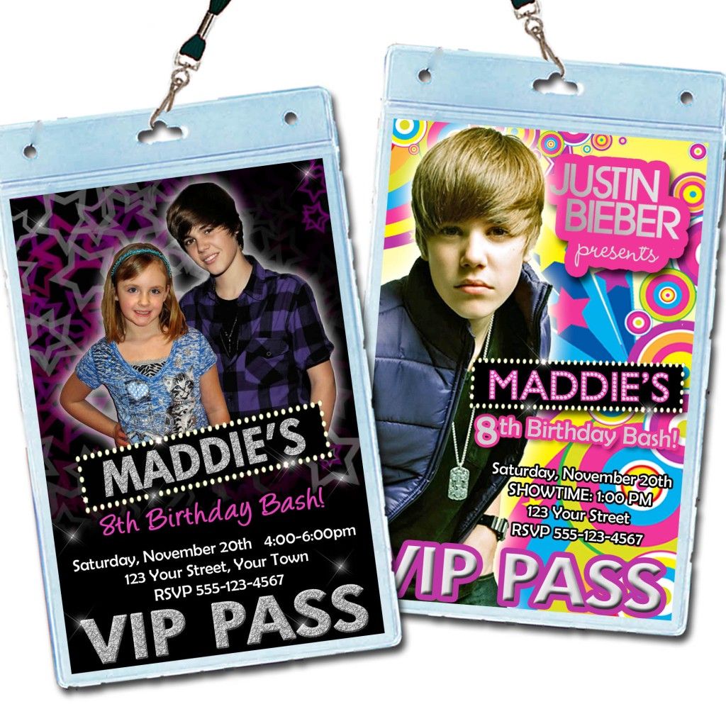 Justin Bieber Birthday Party Favors Ideas