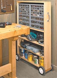 Pull-out storage for workshop/garage, that's pretty brilliant