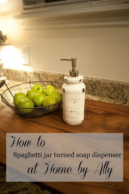 How to: Use a spaghetti sauce jar to make a soap dispenser