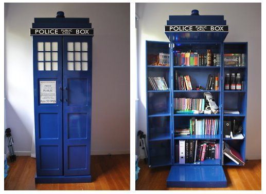 Brilliant TARDIS Bookshelf